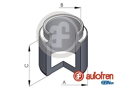 Piston, brake caliper